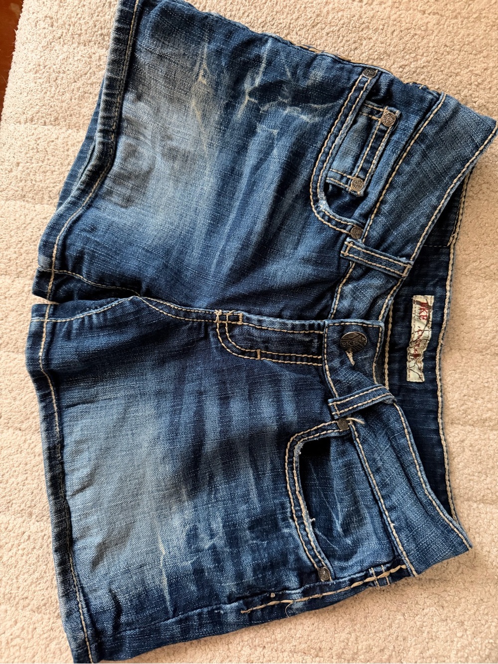 BKE Women's Dark Blue Denim Jean Shorts